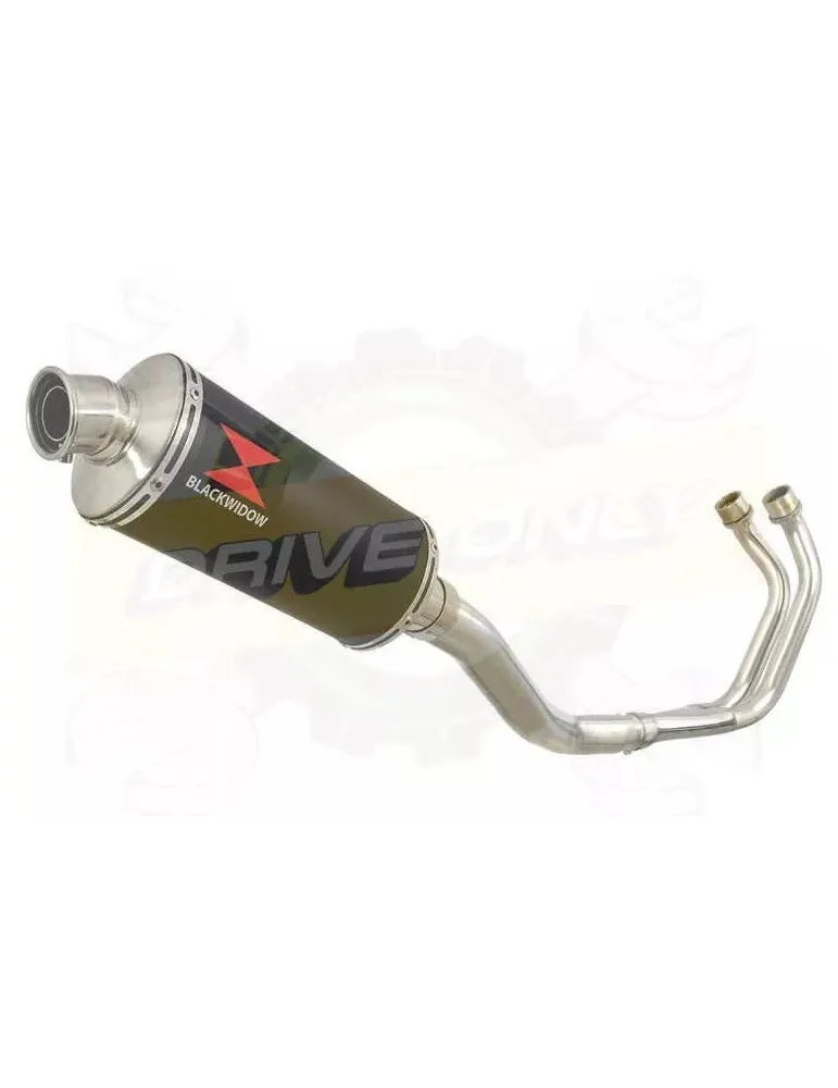 YAMAHA TDM 850 4EP / 3VD 1991 - 2001 2-1 Ligne complète & Silencieux Ovale Noir En Inox 300mm