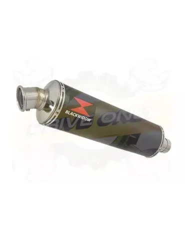 YAMAHA TDM 850 4EP / 3VD 1991 - 2001 2-1 Tube de raccord et Silencieux Rond Noir En Inox 400mm