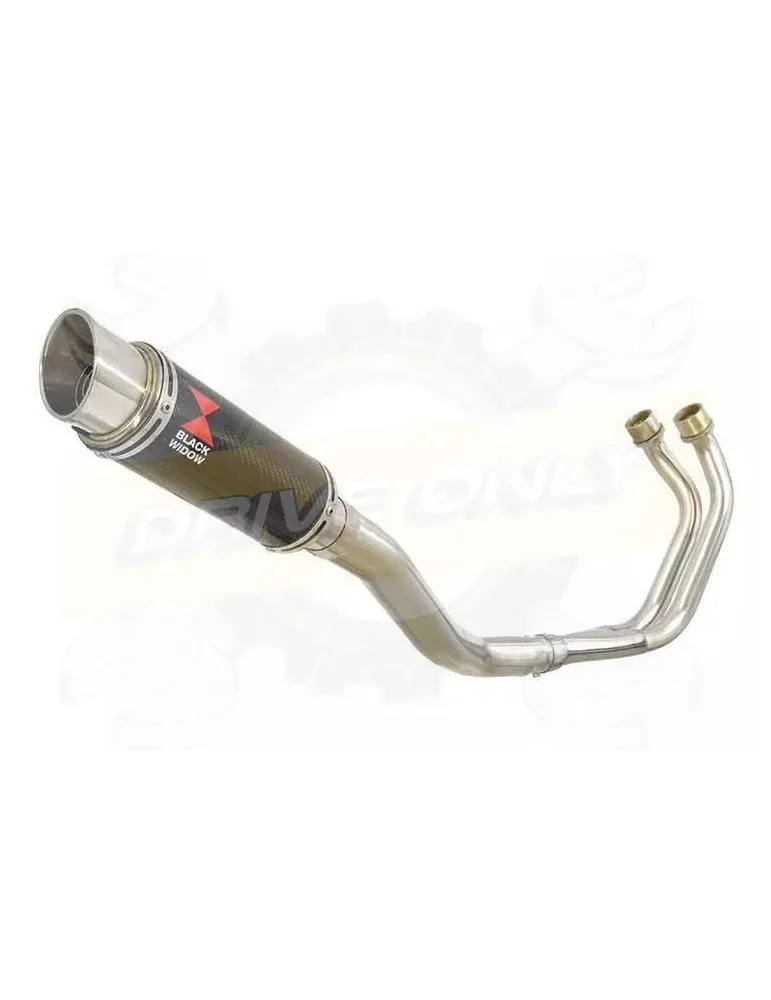 YAMAHA TDM 850 4EP / 3VD 1991 - 2001 2-1 Ligne complète & Silencieux Rond GP En Carbone + Canule en Titane 230mm