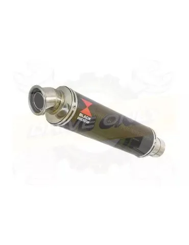 YAMAHA TDM 850 4EP / 3VD 1991 - 2001 2-1 Tube de raccord et Silencieux Rond En Carbone 350mm