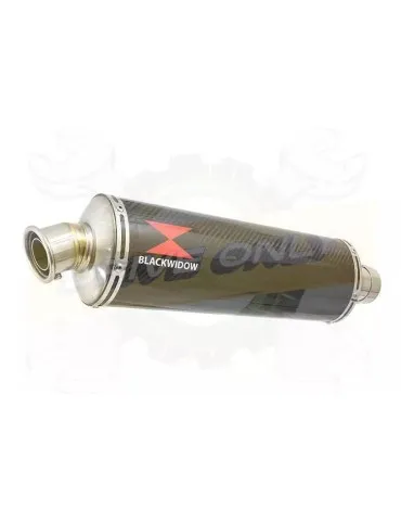 YAMAHA TDM 850 4EP / 3VD 1991 - 2001 2-1 Tube de raccord et Silencieux Ovale En Carbone 400mm