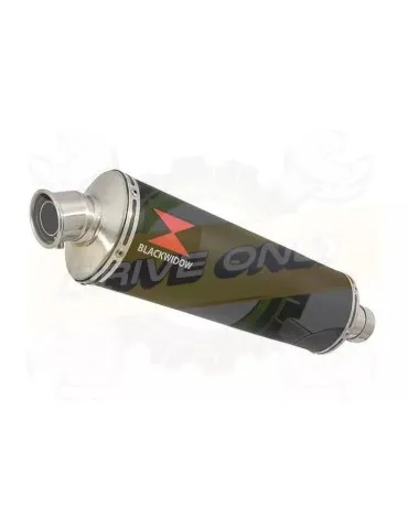 YAMAHA TDM 850 4EP / 3VD 1991 - 2001 2-1 Tube de raccord et Silencieux Ovale Noir En Inox 400mm