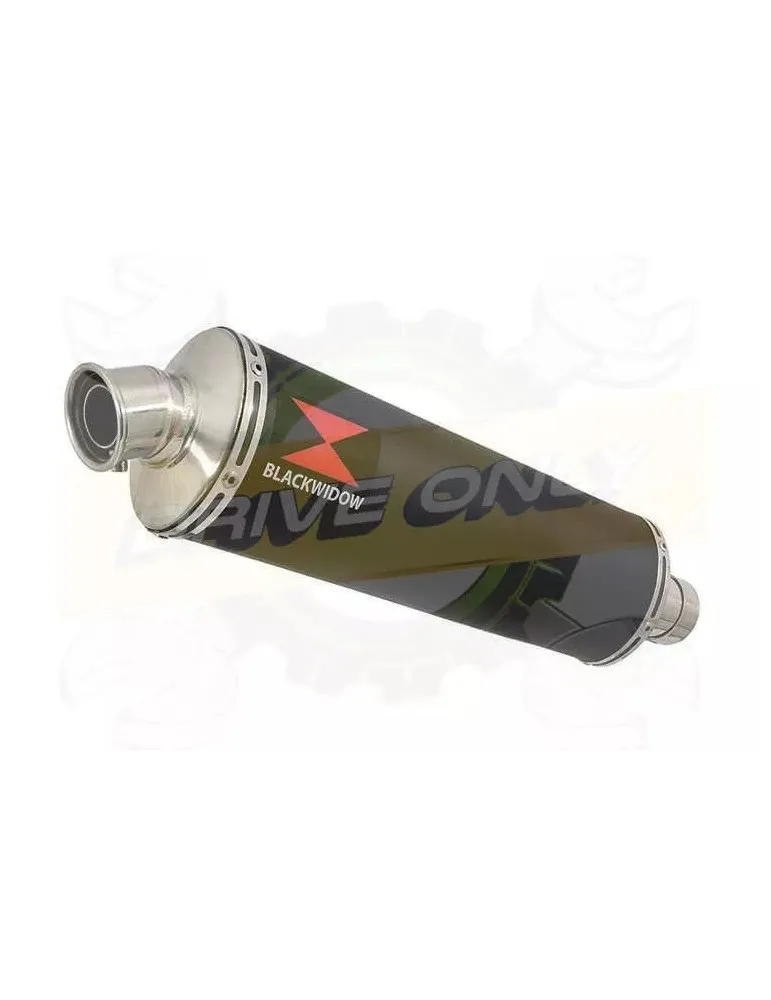 YAMAHA TDM 850 4EP / 3VD 1991 - 2001 2-1 Tube de raccord et Silencieux Ovale Noir En Inox 400mm