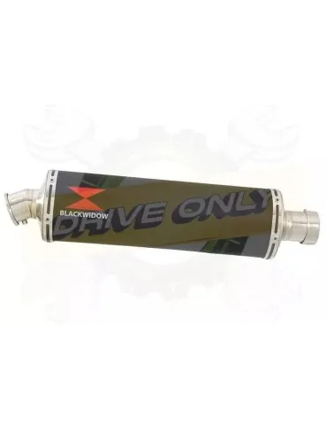 YAMAHA TDM 850 4EP / 3VD 1991 - 2001 2-1 Tube de raccord et Silencieux Ovale Noir En Inox 400mm