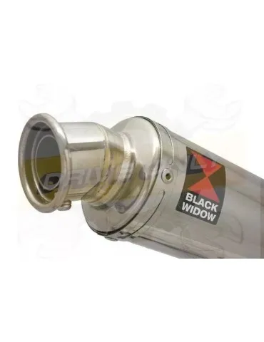 YAMAHA TDM 850 4EP / 3VD 1991 - 2001 2-1 Tube de raccord et Silencieux Rond En Inox 350mm