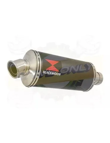 YAMAHA TDM 850 4EP / 3VD 1991 - 2001 2-1 Tube de raccord et Silencieux Ovale Noir En Inox 300mm