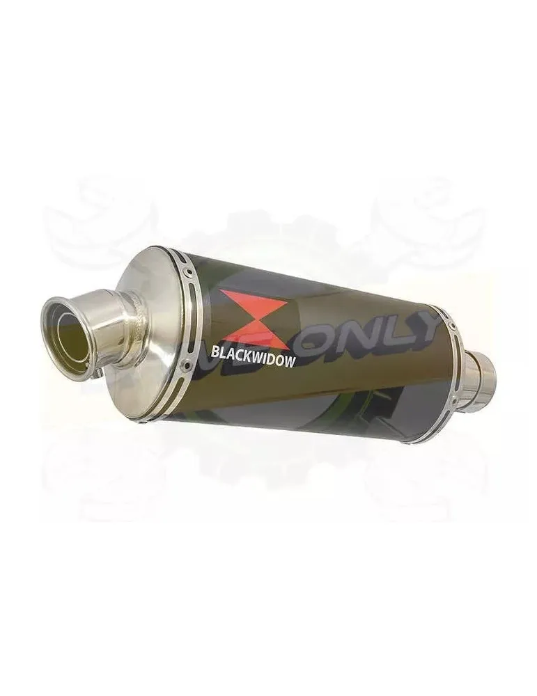 YAMAHA TDM 850 4EP / 3VD 1991 - 2001 2-1 Tube de raccord et Silencieux Ovale Noir En Inox 300mm