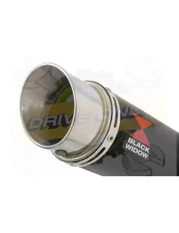 YAMAHA TDM 850 4EP / 3VD 1991 - 2001 2-1 Tube de raccord et Silencieux Rond GP Style Noir En Inox 350mm