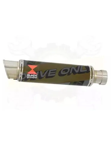 YAMAHA TDM 850 4EP / 3VD 1991 - 2001 2-1 Tube de raccord et Silencieux Rond GP Style Noir En Inox 350mm