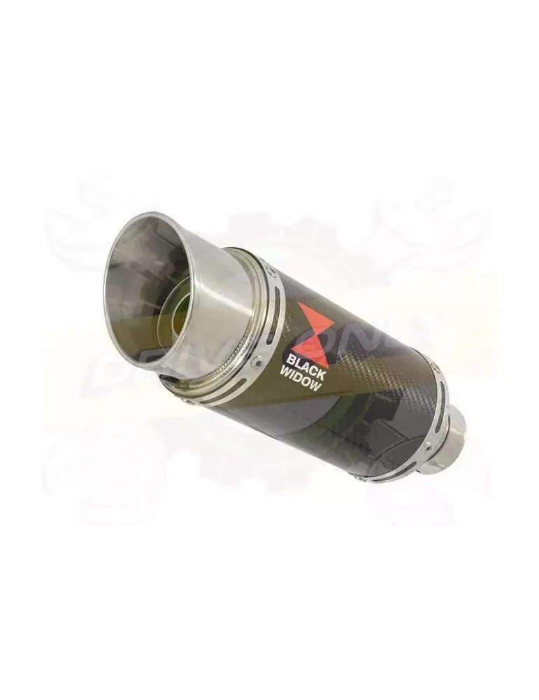 YAMAHA TDM 850 4EP / 3VD 1991 - 2001 2-1 Tube de raccord et Silencieux Rond En Carbone 200mm