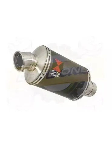 YAMAHA TDM 850 4EP / 3VD 1991 - 2001 2-1 Tube de raccord et Silencieux Rond GP En Carbone + Canule En Inox Anodisé 230mm