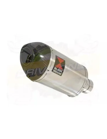 YAMAHA TDM 850 4EP / 3VD 1991 - 2001 2-1 Tube de raccord et Silencieux Ovale En Inox + Canule en Carbone 200mm