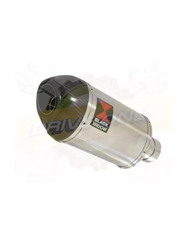 YAMAHA TDM 850 4EP / 3VD 1991 - 2001 2-1 Tube de raccord et Silencieux Ovale En Inox + Canule en Carbone 200mm