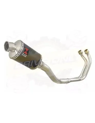 YAMAHA TDM 850 4EP / 3VD 1991 - 2001 2-1 Ligne complète & Silencieux Ovale Noir En Inox 230mm