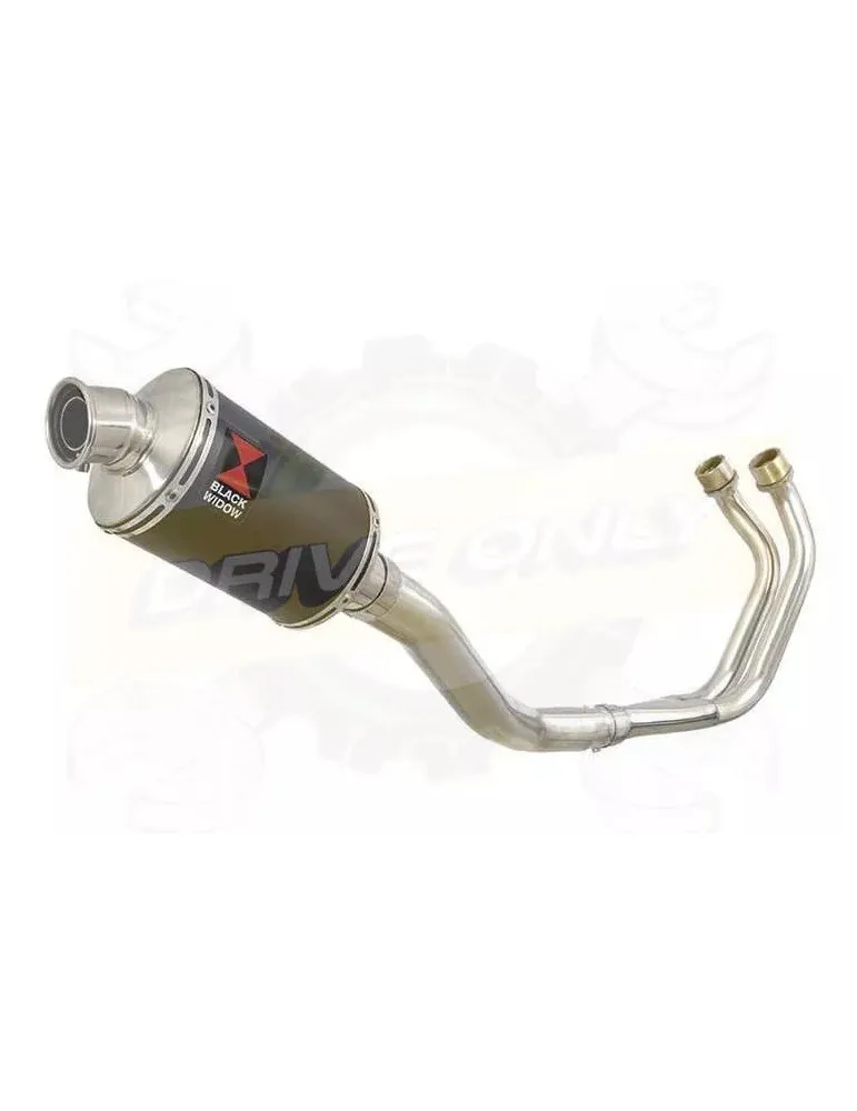 YAMAHA TDM 850 4EP / 3VD 1991 - 2001 2-1 Ligne complète & Silencieux Ovale Noir En Inox 230mm