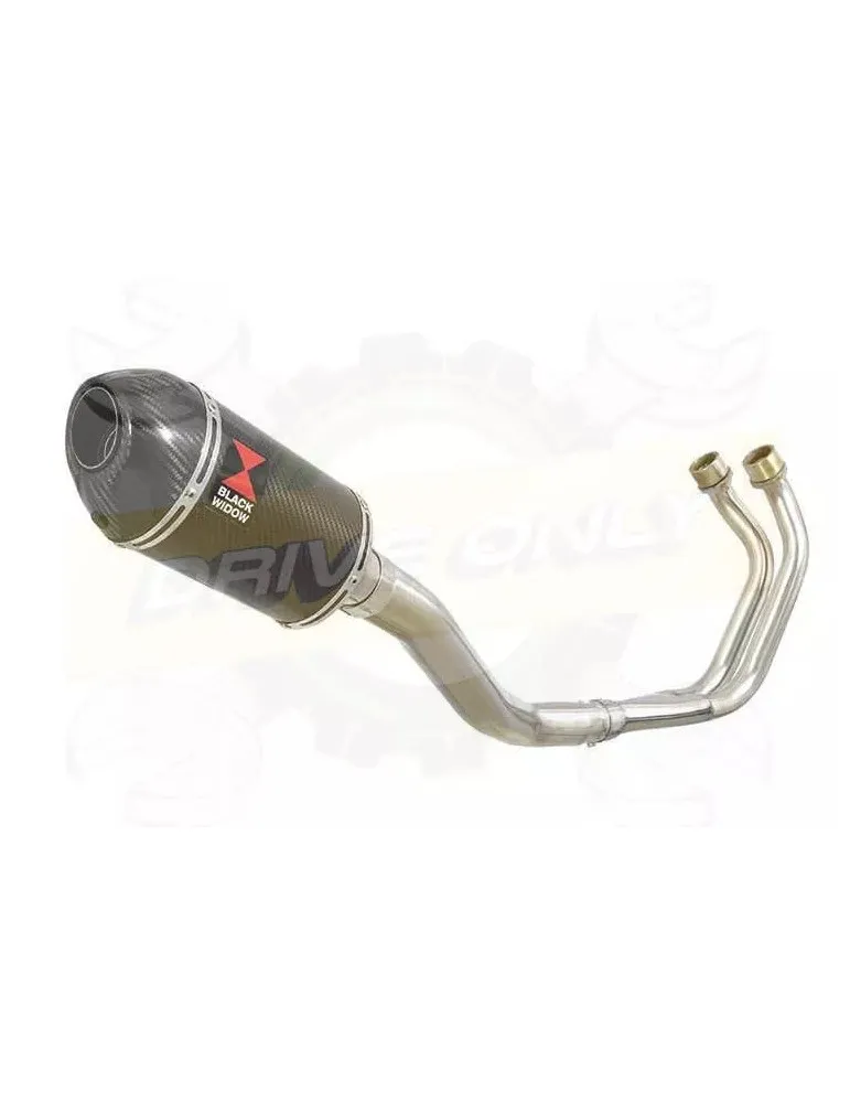 YAMAHA TDM 850 4EP / 3VD 1991 - 2001 2-1 Ligne complète & Silencieux Ovale En Carbone 200mm