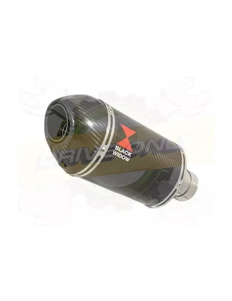 YAMAHA TDM 850 4EP / 3VD 1991 - 2001 2-1 Tube de raccord et Silencieux Ovale En Carbone 200mm