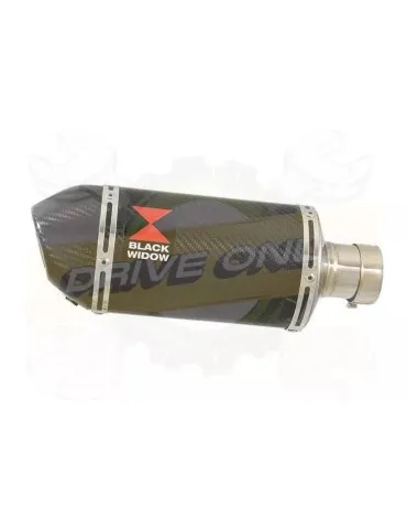 YAMAHA TDM 850 4EP / 3VD 1991 - 2001 2-1 Tube de raccord et Silencieux Ovale En Carbone 200mm