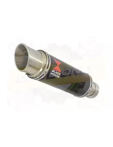 YAMAHA TDM 850 4EP / 3VD 1991 - 2001 2-1 Tube de raccord et Silencieux Rond GP Style Noir En Inox 230mm