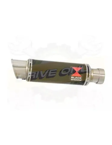 YAMAHA TDM 850 4EP / 3VD 1991 - 2001 2-1 Tube de raccord et Silencieux Rond GP Style Noir En Inox 230mm