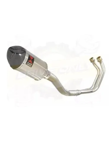 YAMAHA TDM 850 4EP / 3VD 1991 - 2001 2-1 Ligne complète & Silencieux Ovale En Inox + Canule en Carbone 200mm