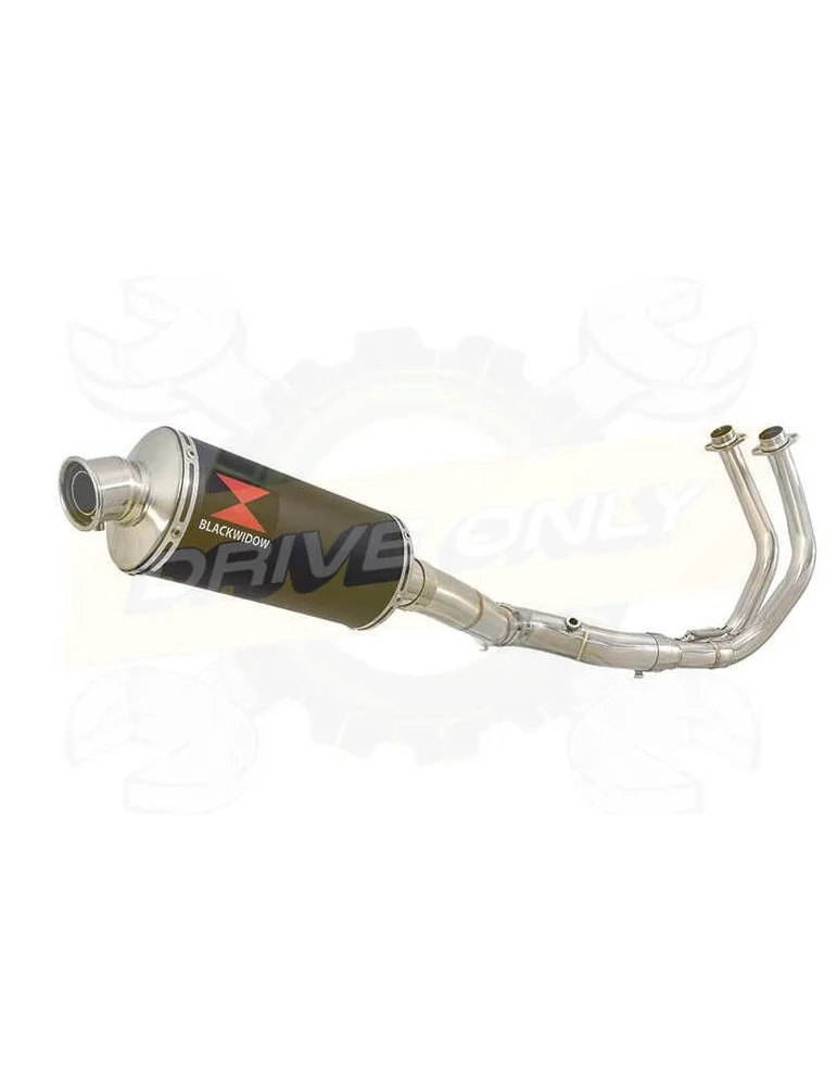 XSR700 XSR 700 2015 -2019 2-1 Décatalyseur Ligne complète & Silencieux Ovale Noir En Inox 300mm