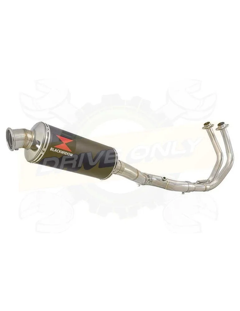 XSR700 XSR 700 2015 -2019 2-1 Décatalyseur Ligne complète & Silencieux Rond Noir En Inox 300mm