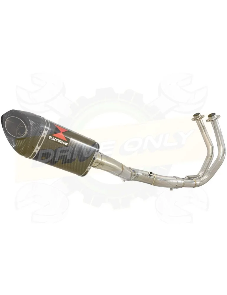 XSR700 XSR 700 Passage Haut 2015 2016 2017 2-1 Décatalyseur Ligne complète & Silencieux Tri Ovale En Carbone 250mm