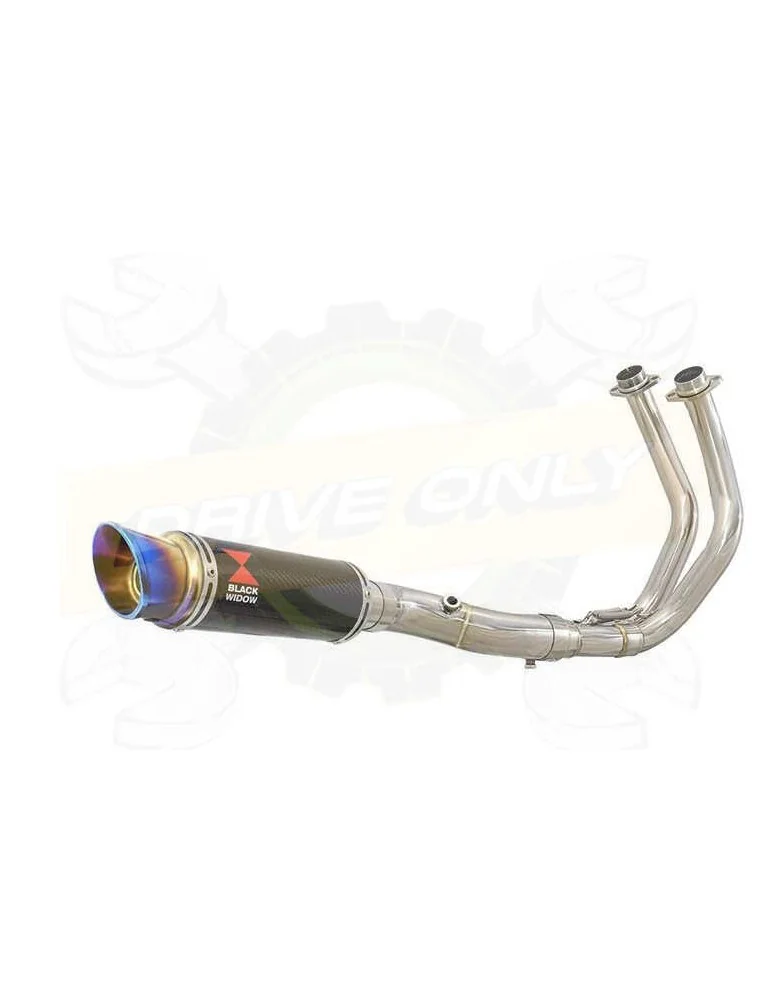 XSR700 XSR 700 2015 -2019 Passage Bas Décatalyseur Ligne complète & Silencieux GP Rond En Carbone + Canule en Inox Anodisé 230mm