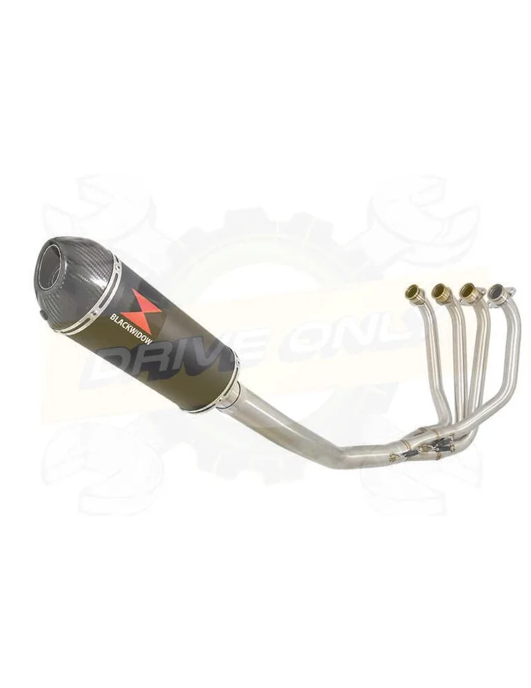 ZRX1200 ZRX 1200 Ligne complète & Silencieux Ovale Noir En Inox + Canule En Carbone 300mm