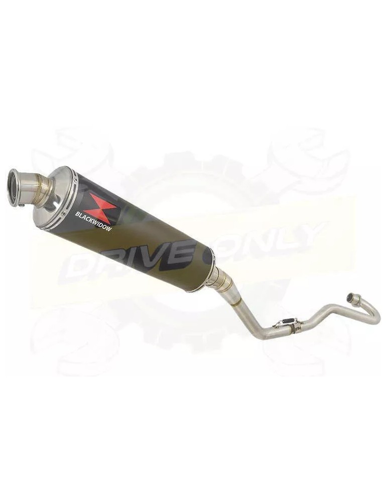 XR125 XR125L 2003-2010 Ligne complète & Silencieux  Rond Noir En Inox 400mm