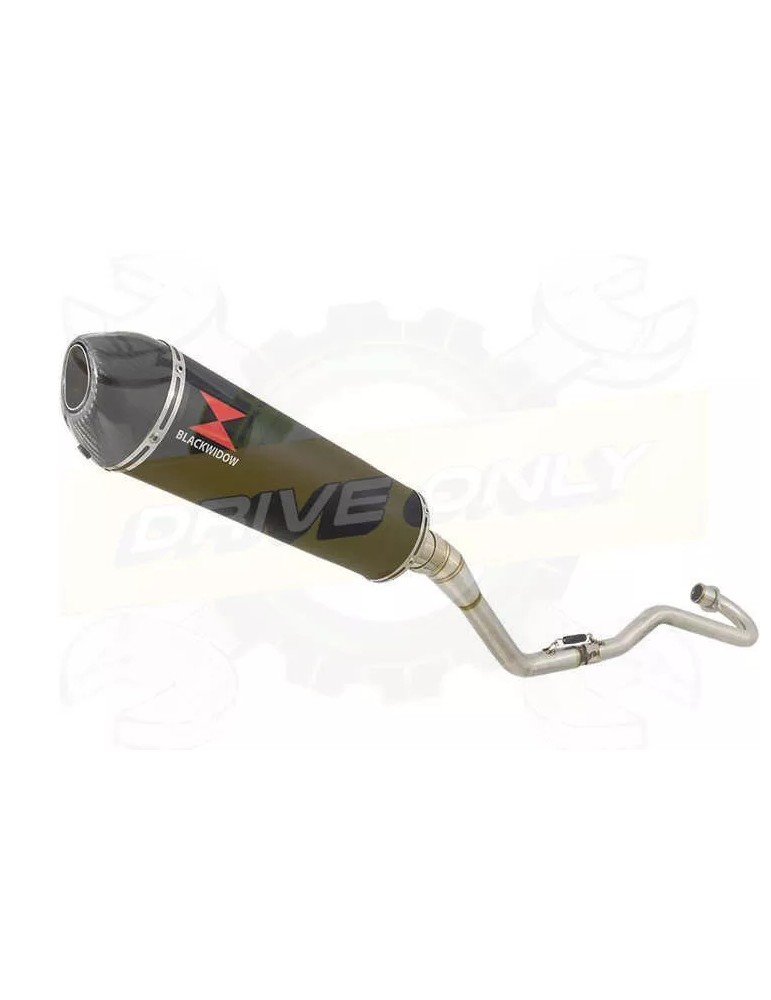 XR125 XR125L 2003-2010 Ligne complète & Silencieux Ovale Noir En Inox + Carbone 400mm