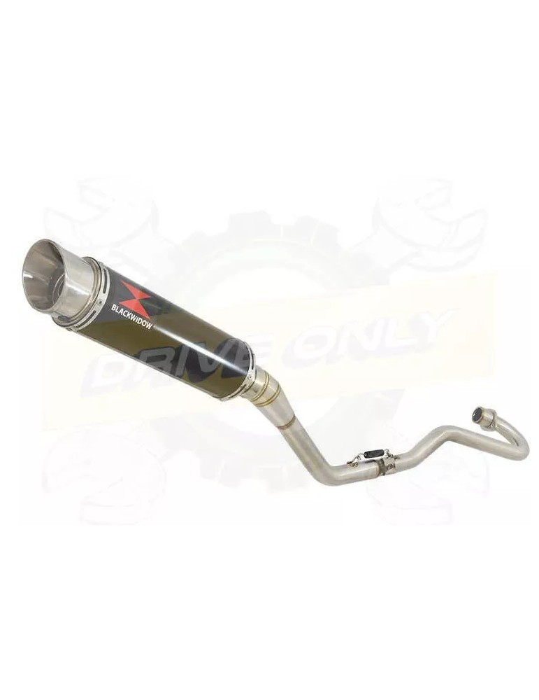 XR125 XR125L 2003-2010 Ligne complète & Silencieux Rond GP Style Noir En Inox 360mm
