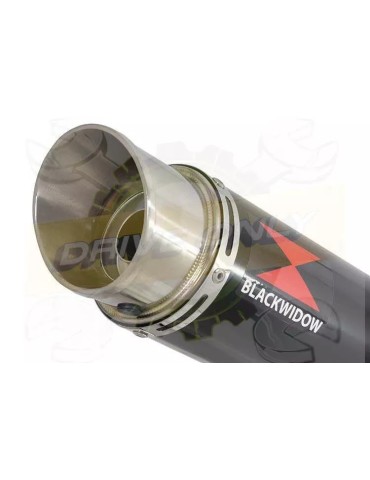 XR125 XR125L 2003-2010 Ligne complète & Silencieux Rond GP Style Noir En Inox 360mm