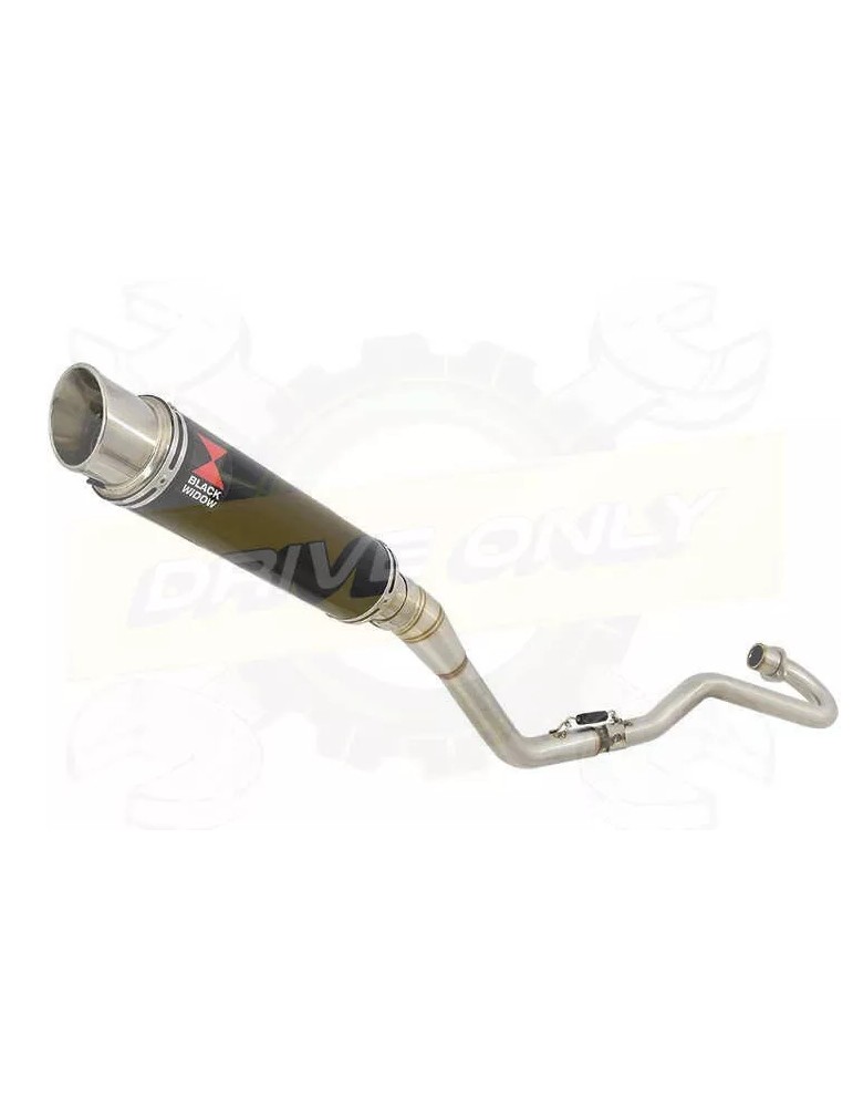 XR125 XR125L 2003-2010 Ligne complète & Silencieux Rond GP Style Noir En Inox 350mm