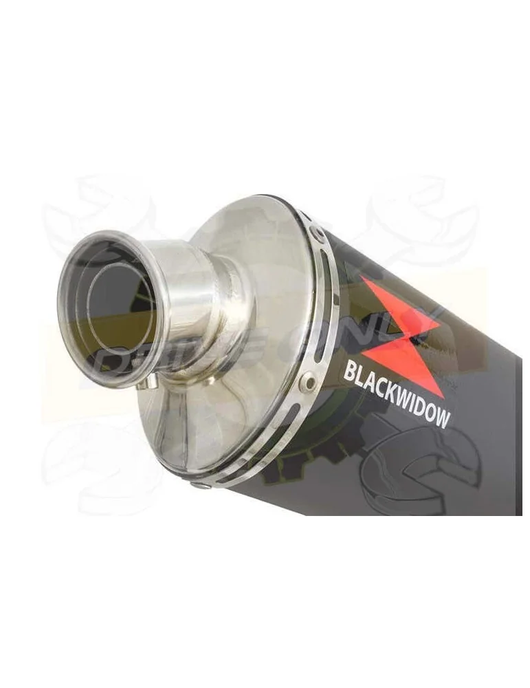 400mm Round Black Painted Stainless Steel Slip On Silencer