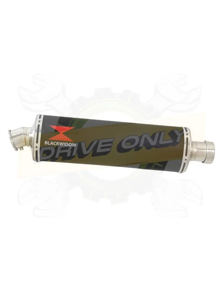 400mm Oval Black Painted Stainless Steel Slip On Silencer