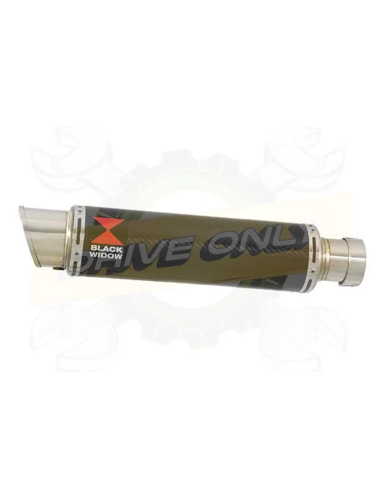 350mm Round GP Style Carbon Fibre Slip On Silencer