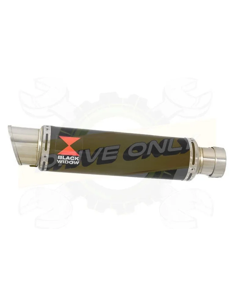 350mm Round GP Style Black Painted Stainless Steel Slip On Silencer