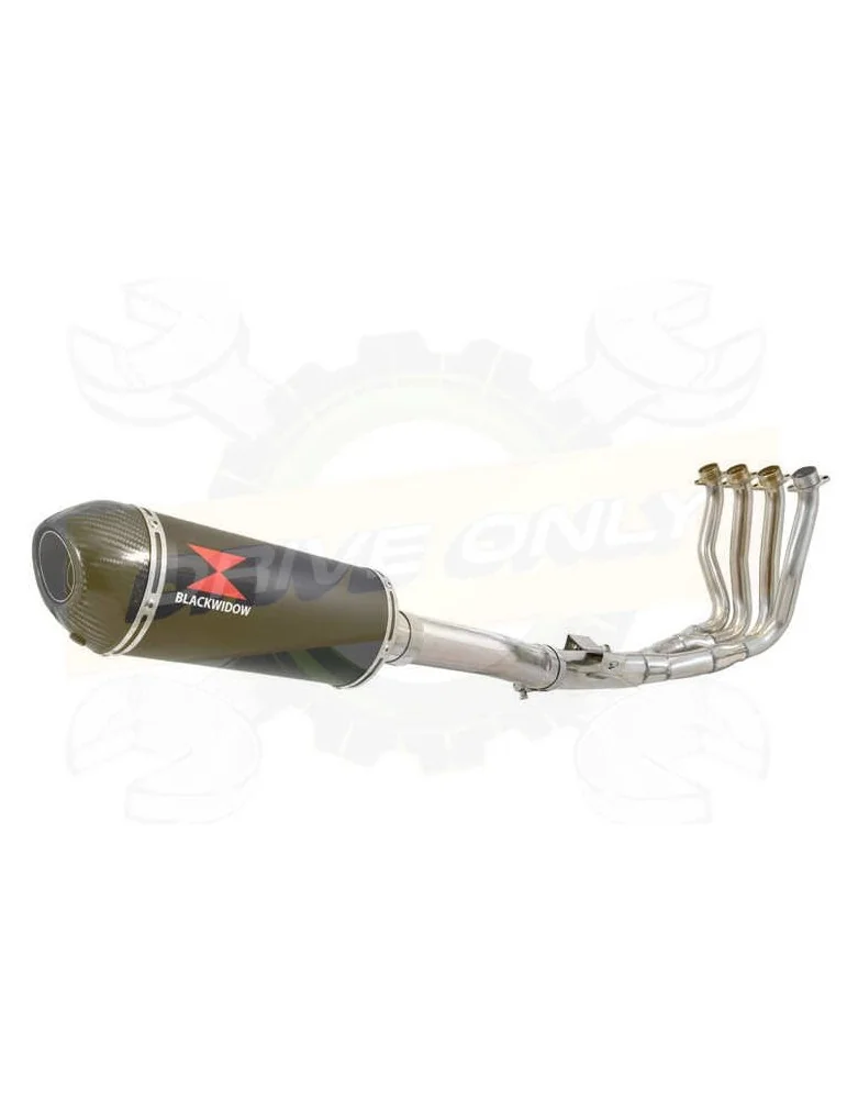 FZ-1N FZ-1 N Ligne complète & Silencieux Ovale Noir En Inox + Canule En Carbone 300mm