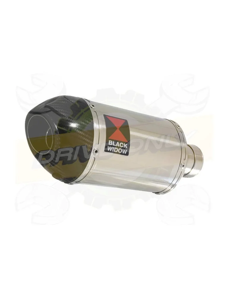 FZ-1N FZ-1 N Tube de raccord et Silencieux Ovale En Inox + Canule en Carbone 200mm