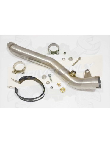ZX10R Decata / Tube de raccord & Silencieux Rond En Carbone 350mm