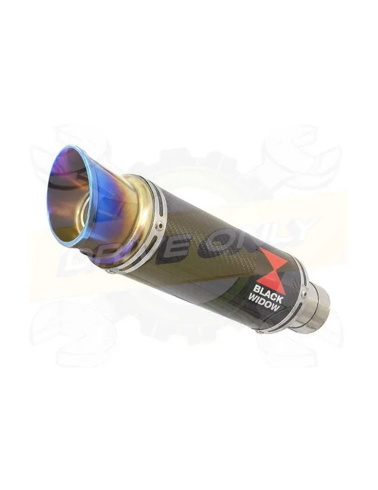 APRILIA RS4 125 2011 - 2018 Ligne complètes & Silencieux GP Rond En Carbone + Blue Stainless Tip 230mm