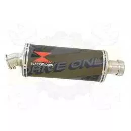 NTV600 NTV650 REVERE 1988-1998 Ligne complète & Silencieux Ovale Noir En Inox 300mm