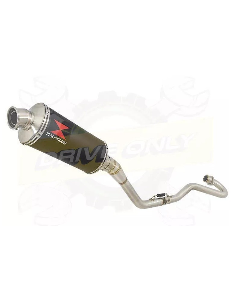 XR125 XR125L 2003-2010 Ligne complète & Silencieux Ovale Noir En Inox 300mm