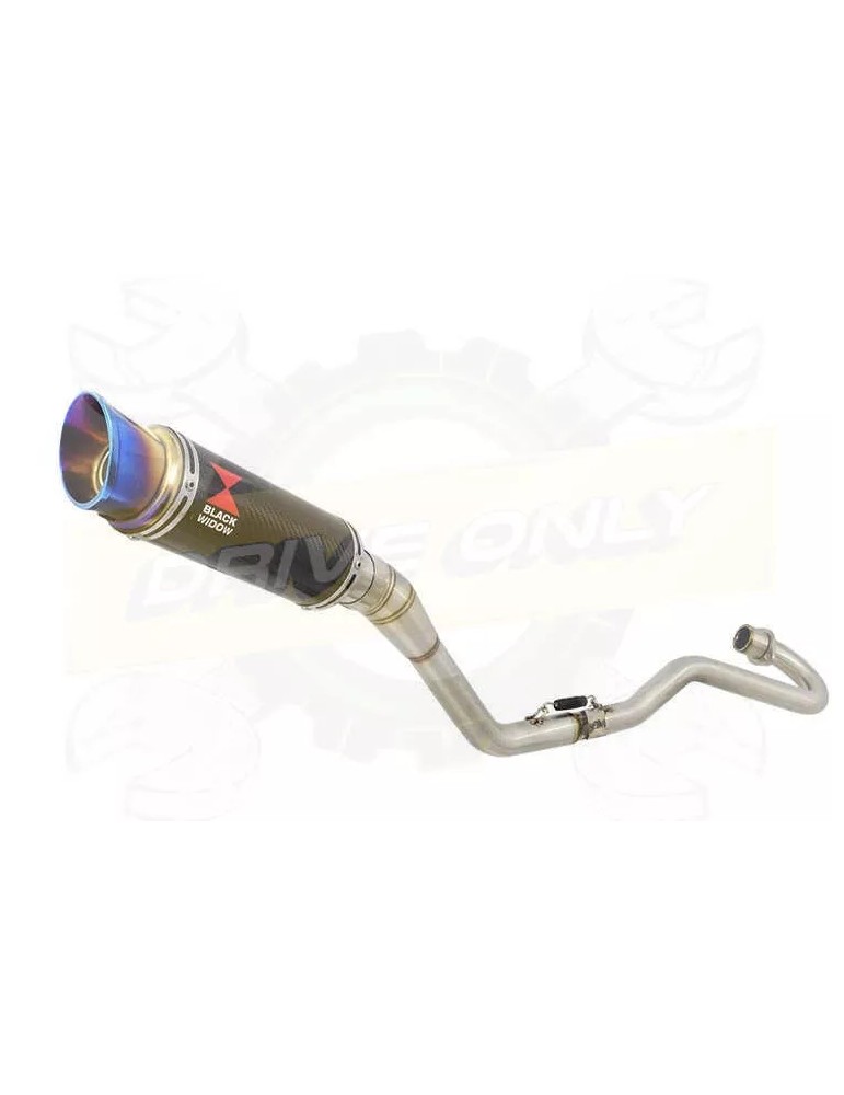 XR125 XR125L 2003-2010 Ligne complète & Silencieux GP Rond En Carbone & Canule Anodisé 230mm