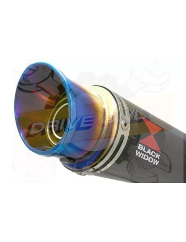 XR125 XR125L 2003-2010 Ligne complète & Silencieux GP Rond En Carbone & Canule Anodisé 230mm