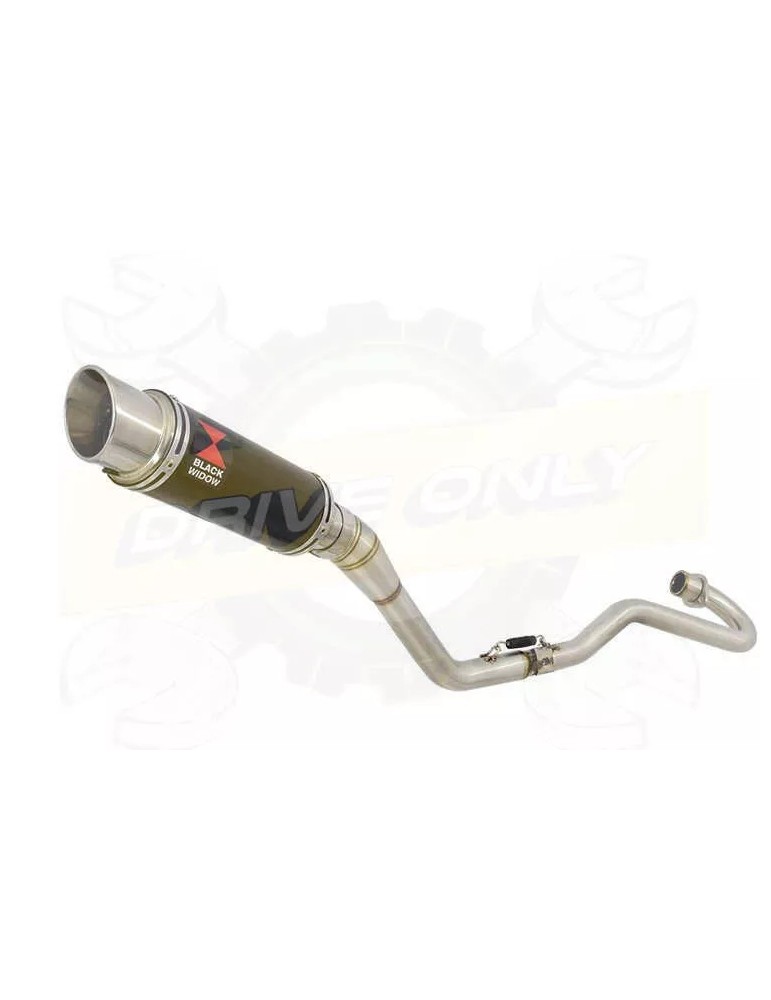 XR125 XR125L 2003-2010 Ligne complète & Silencieux Rond GP Style Noir En Inox 230mm