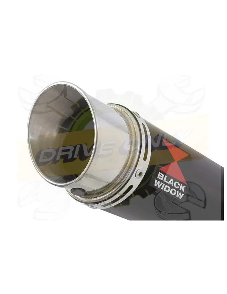 230mm Round GP Style Black Painted Stainless Steel Slip On Silencer
