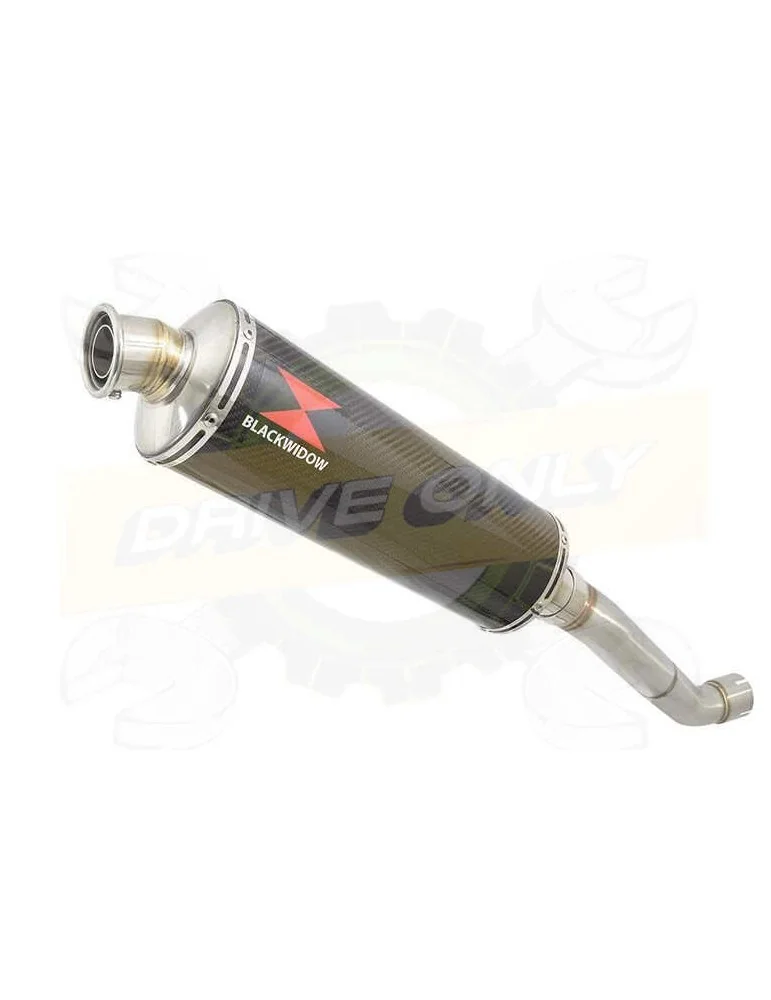 Aprilia Tuono V4R / V4R APRC 2011/2015 Passage Haut Exhaust tube de raccord & Ovale En Carbone Silencieux 400mm